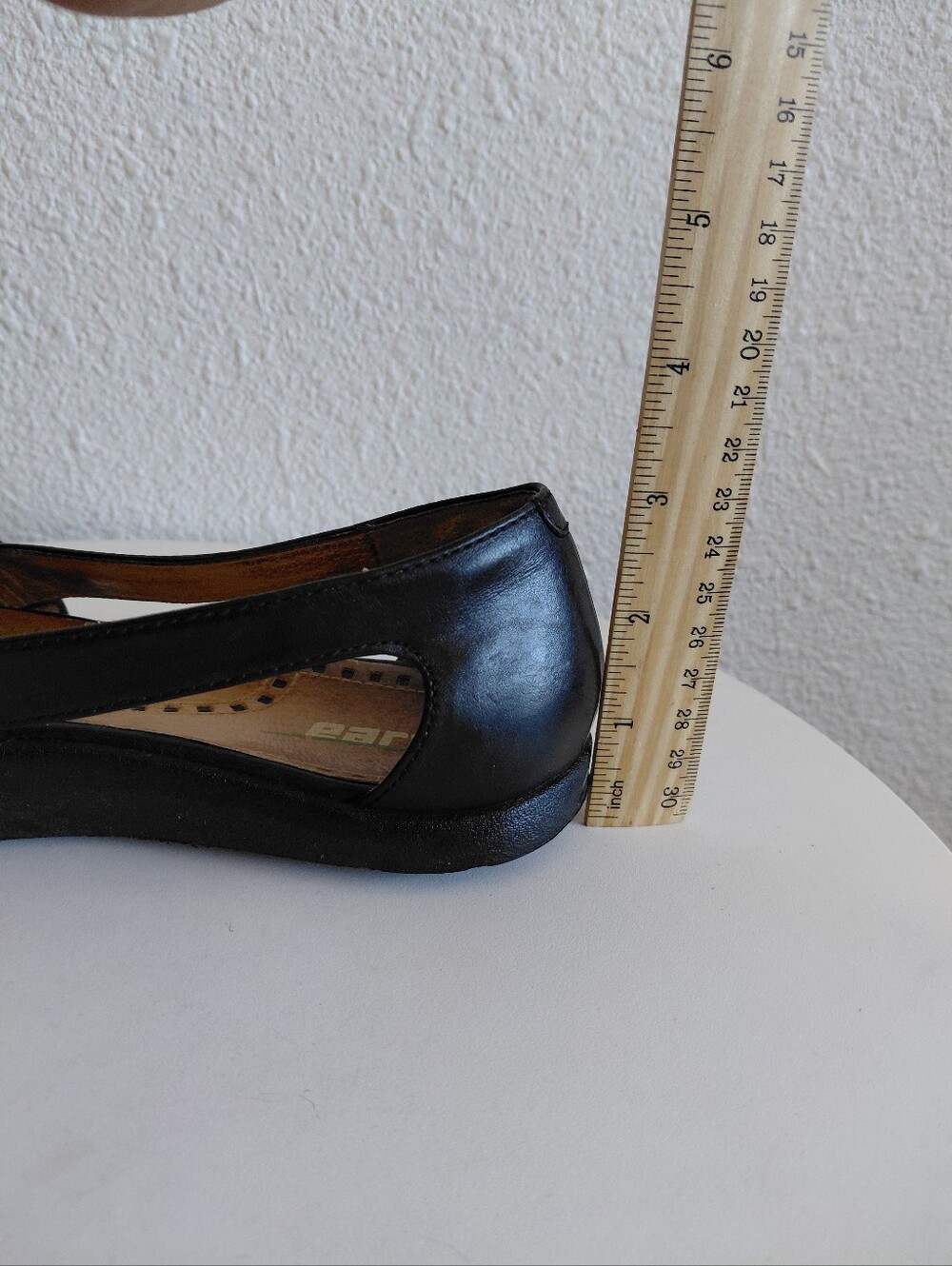 Earth Spirit Blossom Black Leather Slip-On Flat Shoe - Picture 13 of 13
